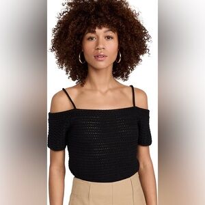 VINCE Crochet Open Shoulder top Size Large